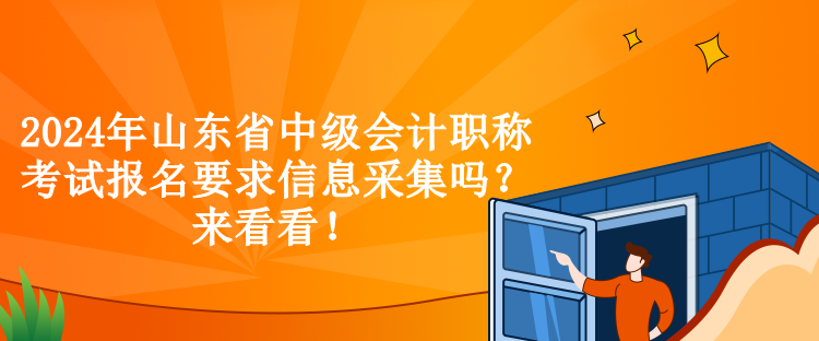 2024年山東省中級會計職稱考試報名要求信息采集嗎？來看看！