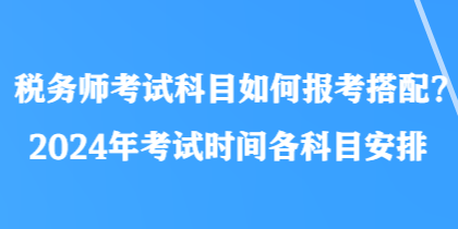 稅務(wù)師考試科目如何報(bào)考搭配？2024年考試時(shí)間各科目安排