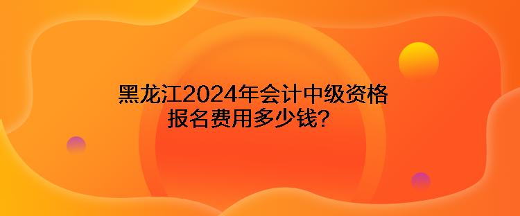 黑龍江2024年會(huì)計(jì)中級(jí)資格報(bào)名費(fèi)用多少錢(qián)？