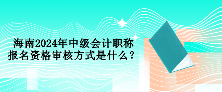 海南2024年中級(jí)會(huì)計(jì)職稱報(bào)名資格審核方式是什么？