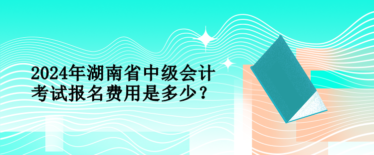 2024年湖南省中級會計考試報名費用是多少？