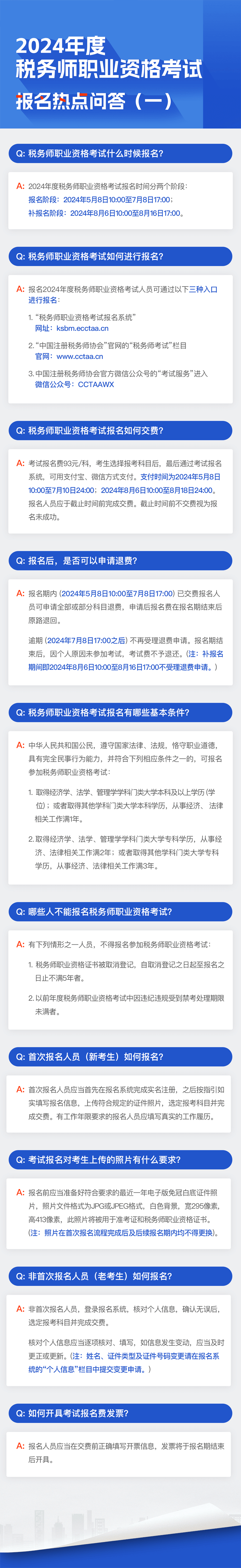 2024年度稅務(wù)師職業(yè)資格考試報(bào)名熱點(diǎn)問(wèn)答