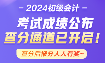 青海2024年初級會計資格考試成績終于公布啦~查分入口已開通！