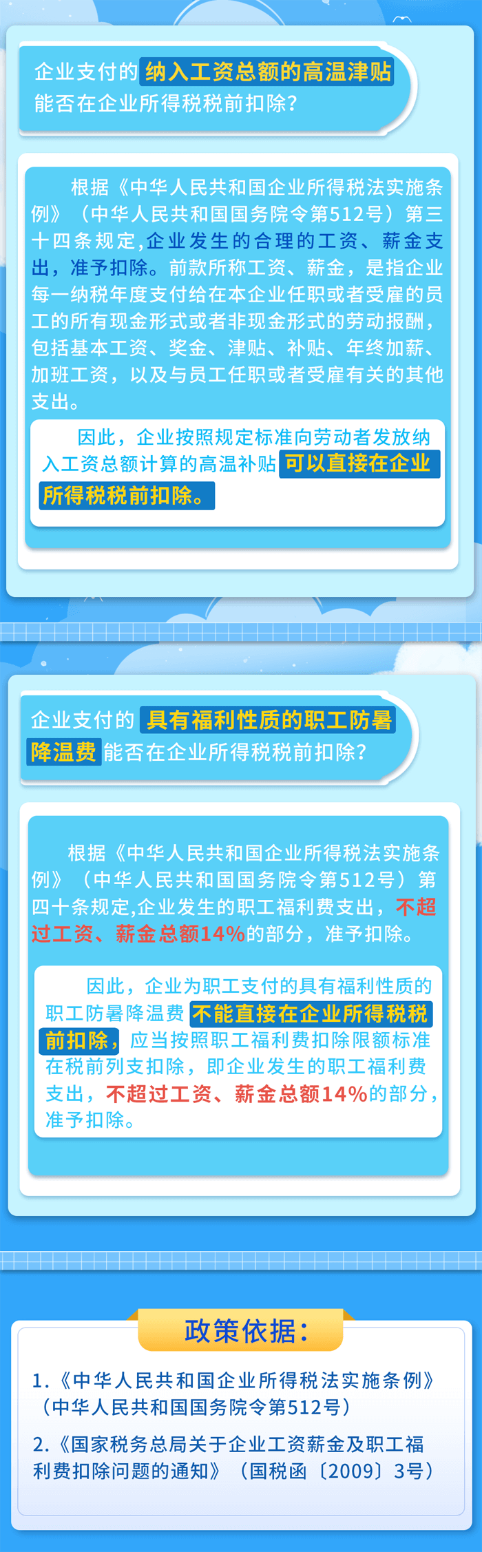 高溫津貼和防暑降溫費(fèi)在所得稅方面如何處理