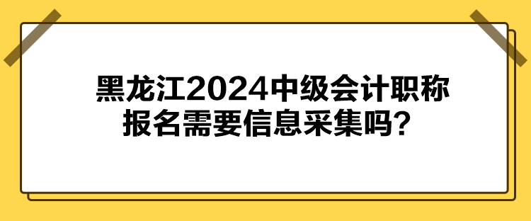 黑龍江2024中級(jí)會(huì)計(jì)職稱報(bào)名需要信息采集嗎？