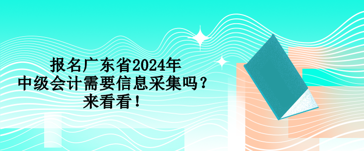 報(bào)名廣東省2024年中級(jí)會(huì)計(jì)需要信息采集嗎？來看看！