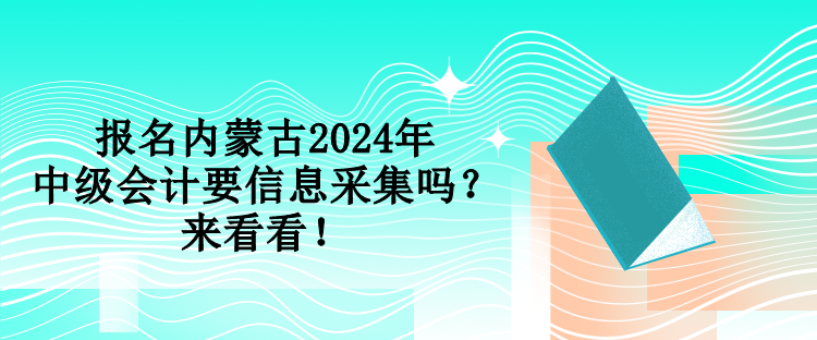 報(bào)名內(nèi)蒙古2024年中級(jí)會(huì)計(jì)要信息采集嗎？來看看！