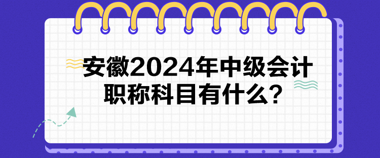 安徽2024年中級(jí)會(huì)計(jì)職稱科目有什么？