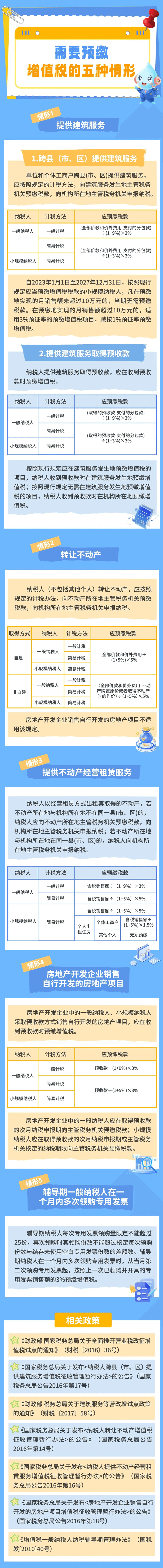 需要預(yù)繳增值稅的五種情形