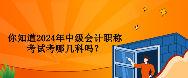 你知道2024年中級(jí)會(huì)計(jì)職稱考試考哪幾科嗎？