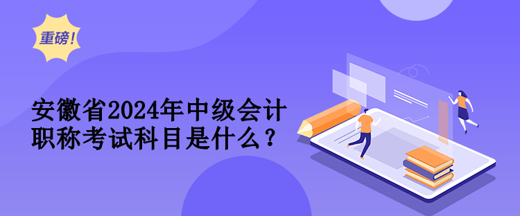 安徽省2024年中級(jí)會(huì)計(jì)職稱考試科目是什么？