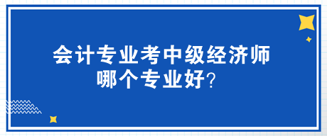 會計專業(yè)考中級經(jīng)濟師哪個專業(yè)好？