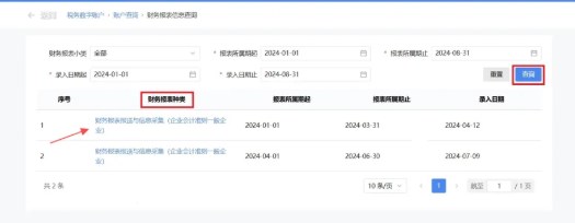 查詢財(cái)務(wù)報(bào)表信息