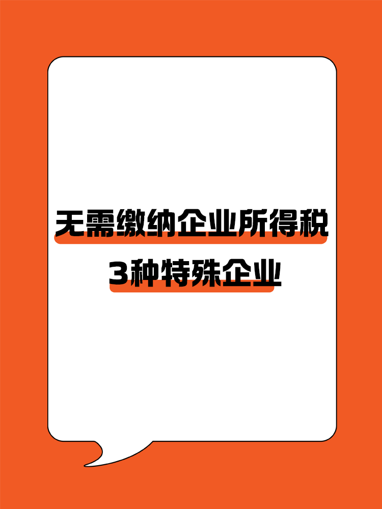 三種特殊企業(yè)類型：在中國境內(nèi)無需繳納企業(yè)所得稅